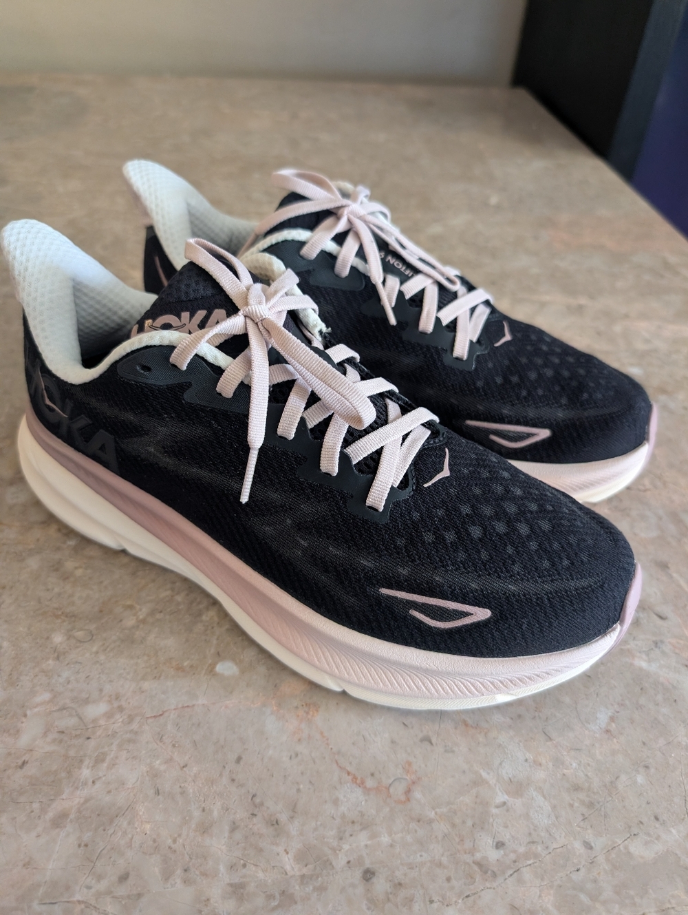Hoka One One Clifton 9 Running Cushioned Shoes Obsidian Quartzite Women Size 9.5